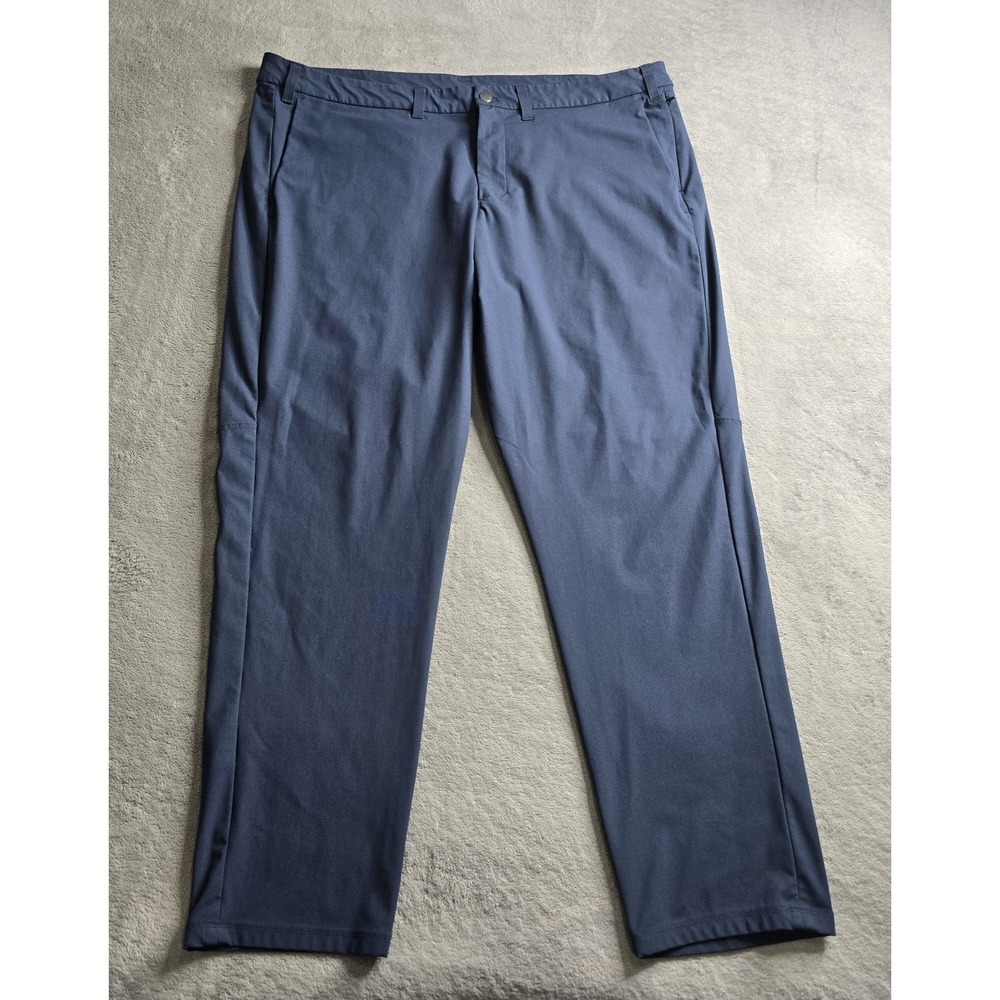 Lululemon Commission Pant Mens 42x30 Navy Blue Slim Fit Warpstreme LM5975S